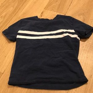 navy with white stripes brandy melville shirt